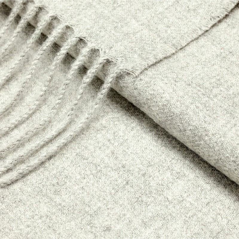 Pled z alpaki classic 100% baby alpaca 130 x 180 cm - srebrny