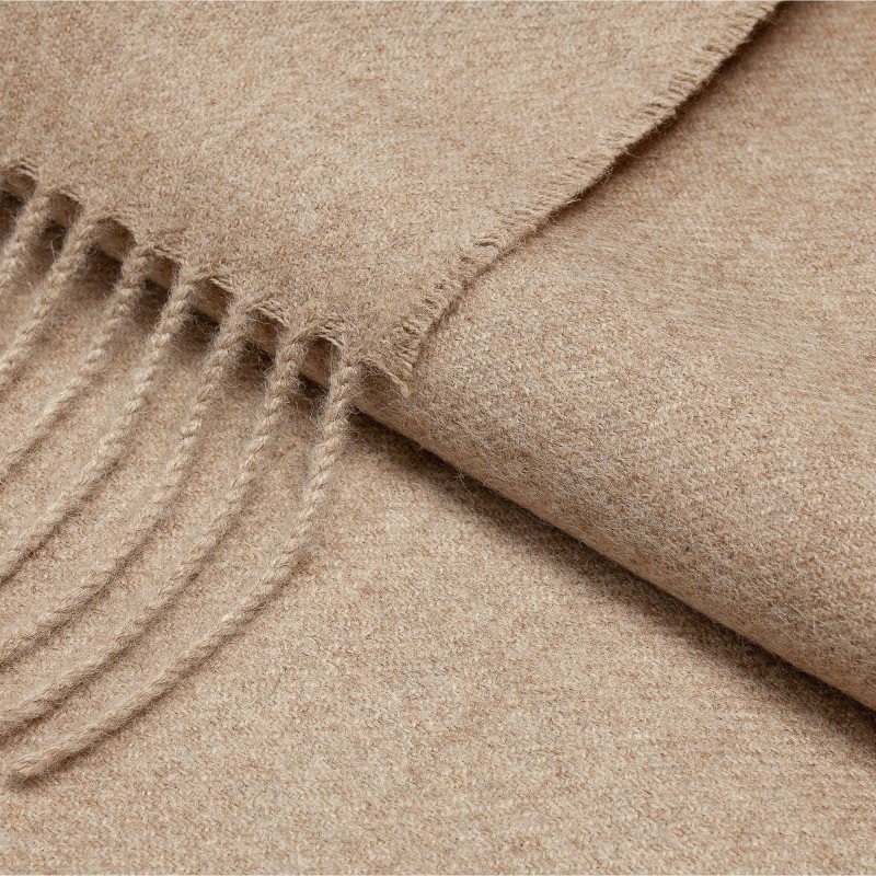 Pled z alpaki classic 100% baby alpaca 130 x 180 cm - beżowy
