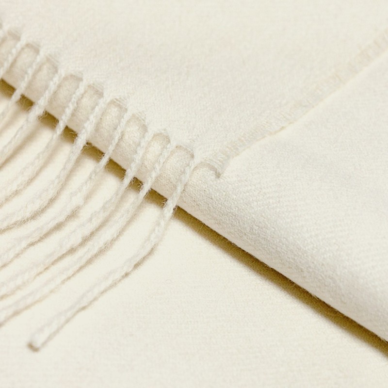 Pled z alpaki classic 100% baby alpaca 130 x 180 cm - kość słoniowa