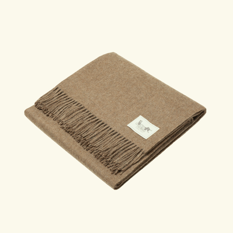 Pled z alpaki classic 100% baby alpaca 130 x 180 cm - mocha