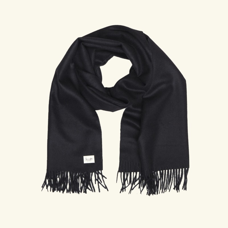 Szal z alpaki classic 100% baby alpaca - czarny