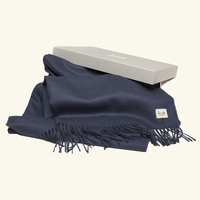 Szal z alpaki classic 100% baby alpaca - indigo