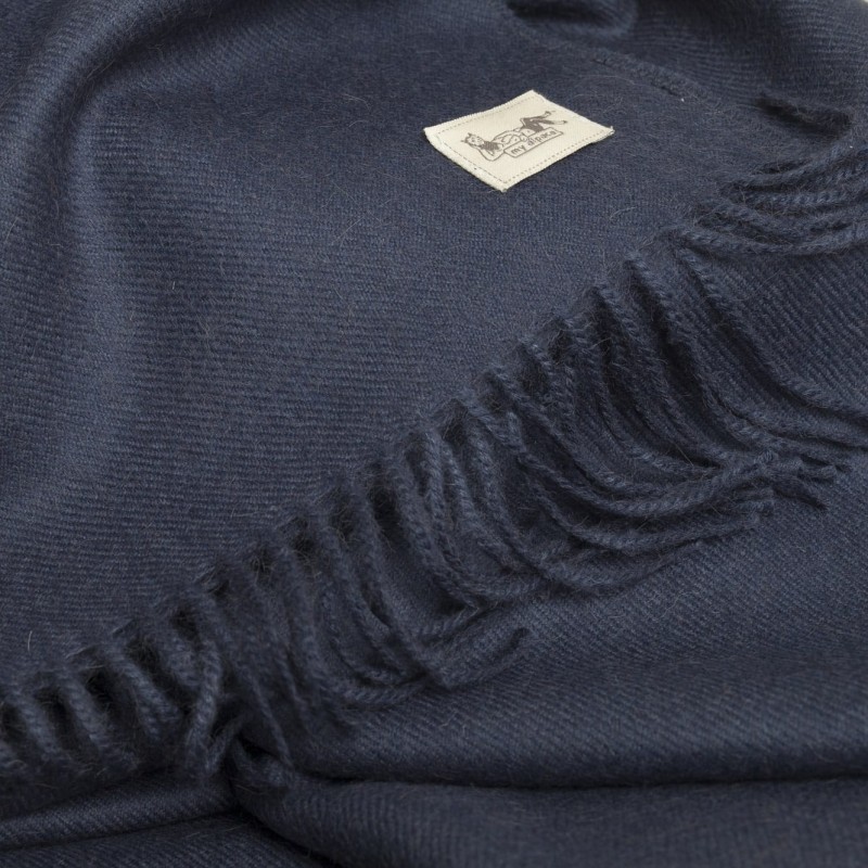 Szal z alpaki classic 100% baby alpaca - indigo