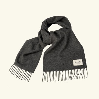 Szalik z alpaki classic 100% baby alpaca ciemny szary