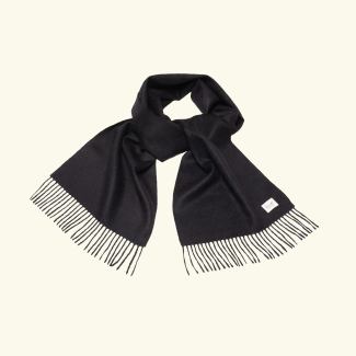 Szalik z alpaki classic 100% baby alpaca czarny