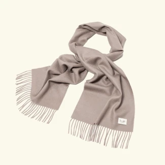 Szalik z alpaki classic 100% baby alpaca popielaty