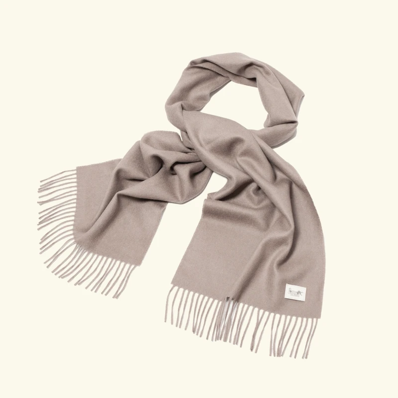 Szalik z alpaki classic 100% baby alpaca popielaty