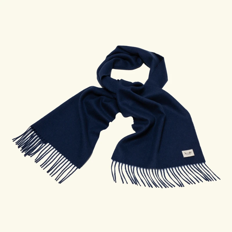 Szalik z alpaki classic 100% baby alpaca granatowy