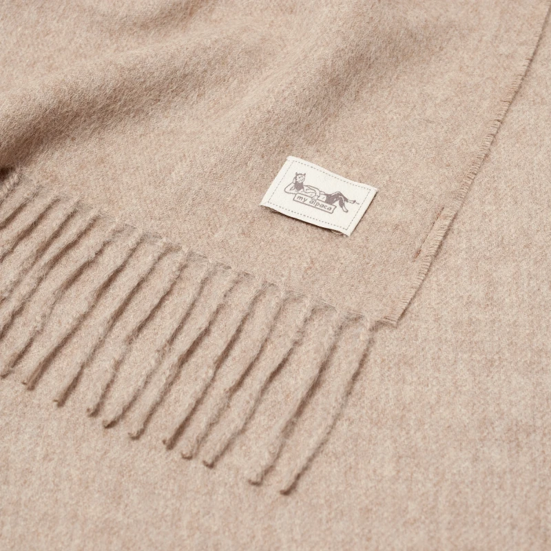 Szalik z alpaki classic 100% baby alpaca beżowy