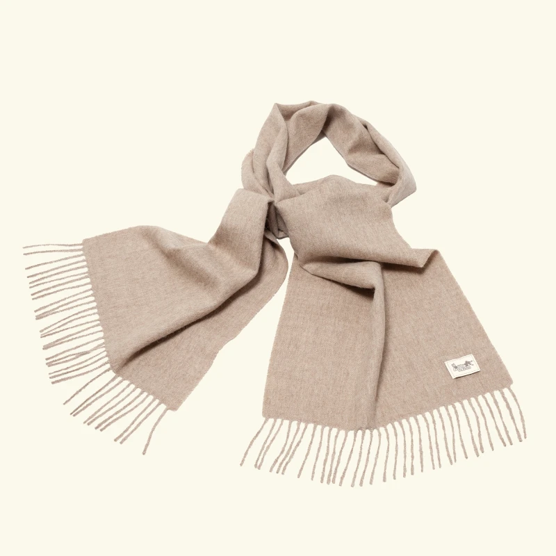 Szalik z alpaki classic 100% baby alpaca beżowy