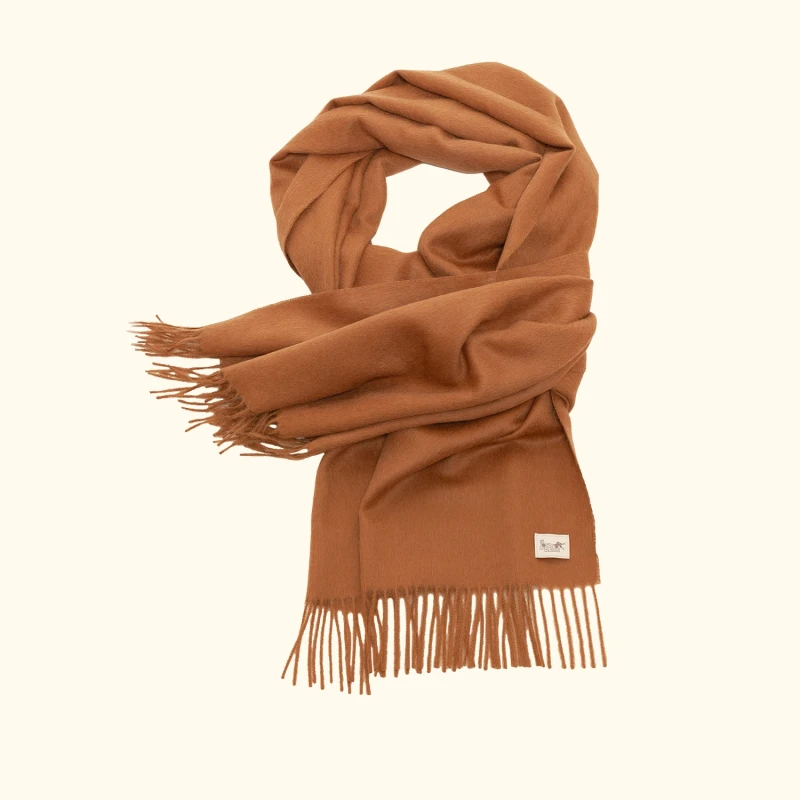 Szal Suri baby alpaca dark camel