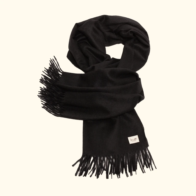 Szal Suri baby alpaca black