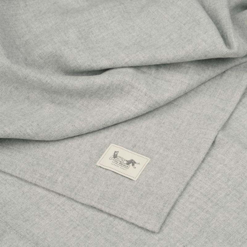 Pled dla dziecka 100% baby alpaca 80 x 100 cm - srebrny